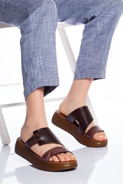 Genel Markalar Lori Hakiki Deri Sandalet KAHVE