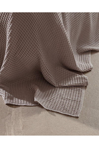 Madame Coco Avril Çift Kişilik Pamuklu Ecocell Düz Pike - Soft Mürdüm