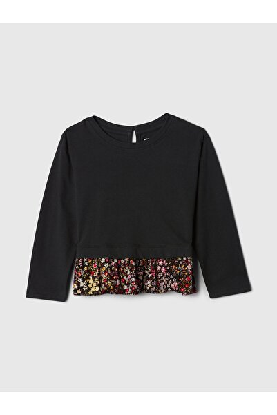 GAP Kız Bebek Siyah Peplum Bluz