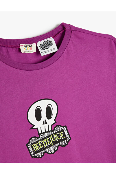 Koton Koszulka z licencją Beetlejuice z bawełny - krótki rękaw, okrągły dekolt