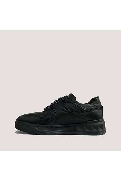 MARCOMEN 19520 Men's Casual Leather Shoes - Black - 42