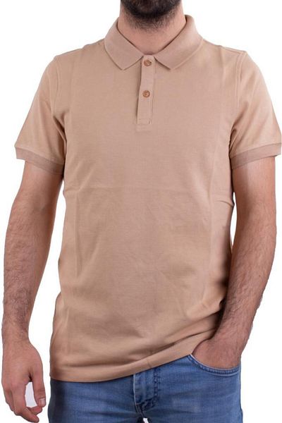 Twister Jeans Tricou pentru bărbați cu gât polo bej - Model 2277