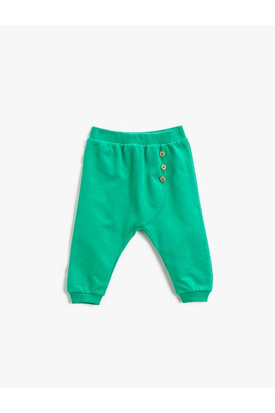 Koton Jogger Sweatpants with Button Detail and Elastic Waist