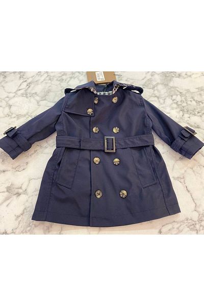 HÇ Hülya Çelik KİDSWEAR 2018 Boy's Navy Blue Trench Coat
