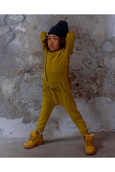 rg kidsstore 'OXO' Baskılı Tasarımlı Bebek Tulumu ve Bere