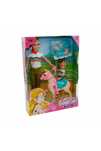 KdrElektronik Child Wg- 115162   Boxed 29cm Horse and Mother Doll - Vardem Toy