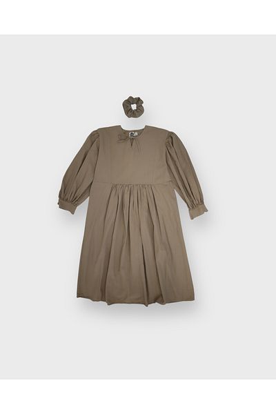 rg kidsstore Λινά δαντέλα νεανικό φόρεμα και κορδέλα