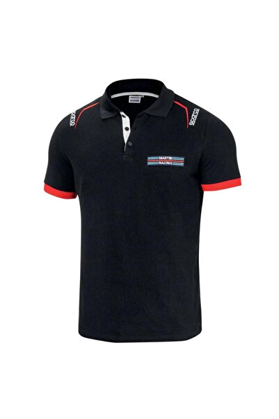 Sparco MARTİNİ RACİNG POLO EMBROIDERIES SİYAH T-SHİRT L BEDEN