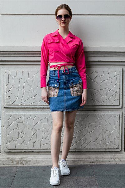 VorNişantaşı Kadın Geniş Yaka Bağlamalı Gömlek