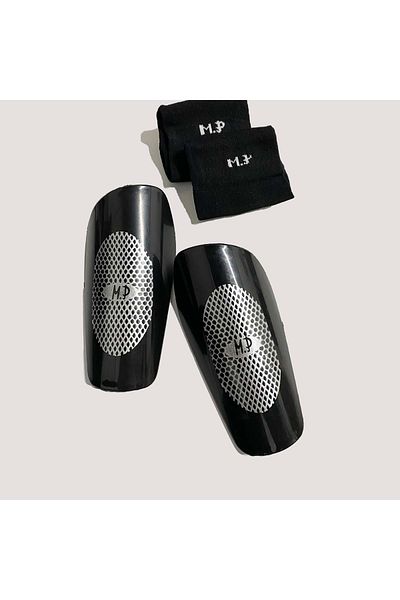 M.P. Unisex Black Football Kick Pad - 19 Cm, with Socks, 40-44