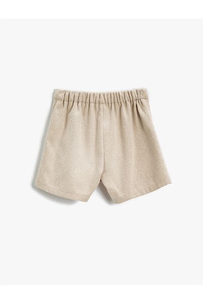 Koton Double Breasted Cut Short Skirt - Pleated Basic Model