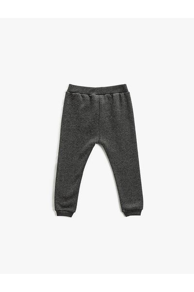 Koton Jogger Sweatpants Elephant Printed Kangaroo Pocket Tied Waist