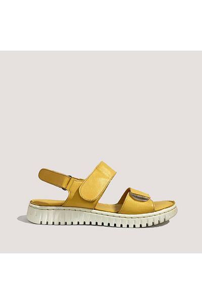 Bulldozer 8669 Women's Leather Sandals - Mustard - 41