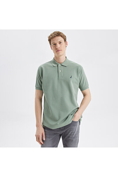 Nautica Erkek Yeşil Classic Fit Kısa Kollu Polo Yaka T-Shirt