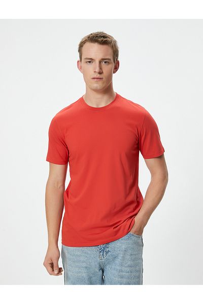 Koton Slim Fit Cotton Short Sleeve Crew Neck Basic T-Shirt