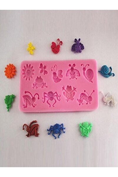 Tinky Winky Arı ,salyangoz,kurbağa,kelebek,güneş ,çiçek Desenli Silikon Kalıp