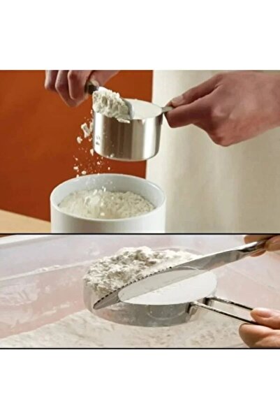 ÖZTİRYAKİLER Gourmet Aid Measuring Cup+Metal Tiny Measuring Spoons Liquid Scale Set