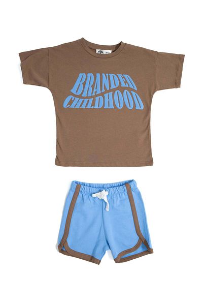 rg kidsstore Комплект детска тениска и шорти с щампа