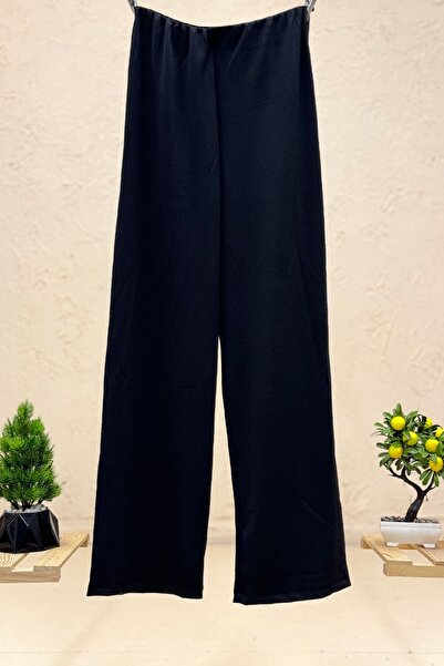 sahnemoda Штани з широкими штанинами та резинкою на талії
