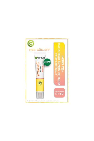 Garnier Günlük Güneş Koruyucu Fluid Yüz Kremi Işıltılı Doku