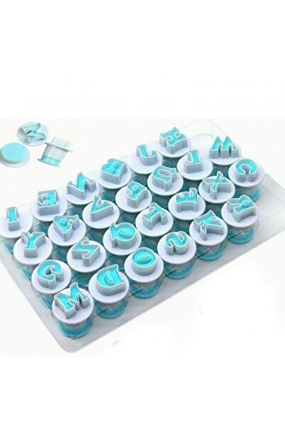 Genel Markalar Basmalı Alfabe Set Büyük Harf Enjektörlü Kopat Şeker Hamuru Ka...