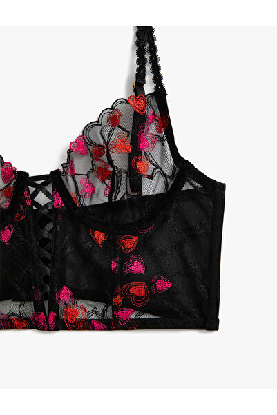 Koton Бюстгальтер Bralet Бюстгальтер з принтом серця на кісточках без кісточок