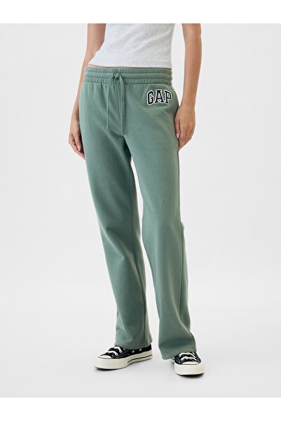 GAP Kadın Yeşil Gap Logo Bootcut Fleece Eşofman Altı