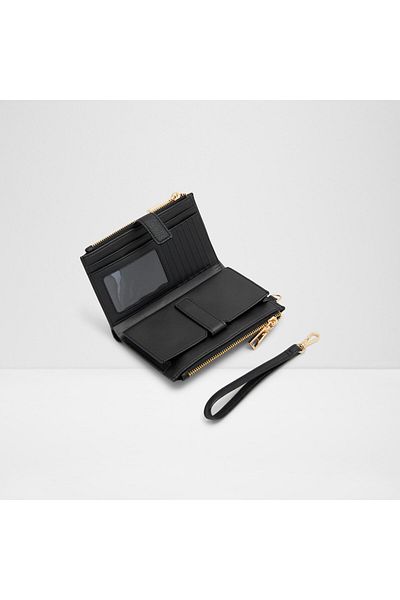 Aldo Women's Charcoal Multi Pocket Interior Wallet