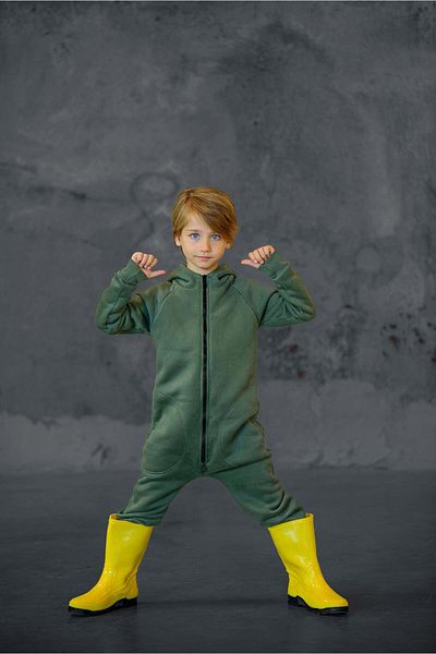 rg kidsstore Winter Unisex Children's Jumpsuit - Hooded and Zippered