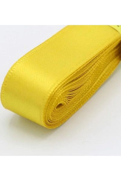 Tinky Winky Ribbon Satin Ribbon 2 Cm Yellow Color 10 Meters Ribbon