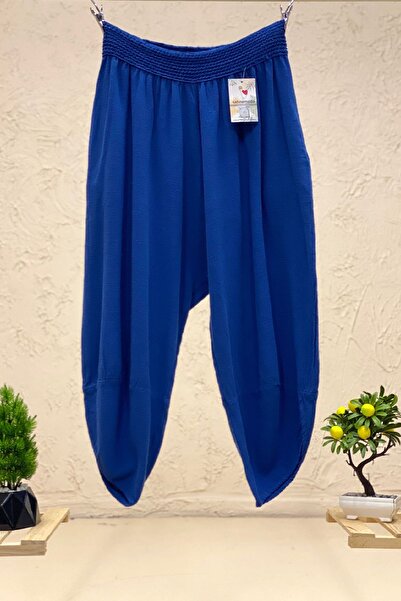 sahnemoda Pantaloni Shalwar din in, cu picioare subțiri, cu talie