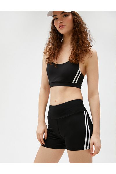 Koton Kurze Biker-Tights mit Streifendetail