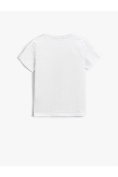 Koton Tricou cu mânecă scurtă cu imprimeu robot din bumbac