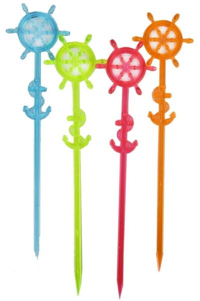 Tinky Winky Desenli Rengarenk Kokteyl Kürdan 12 Adet