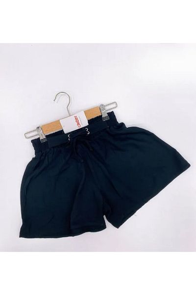 Çikoby Girl's Shorts Woven Lace-Up Black