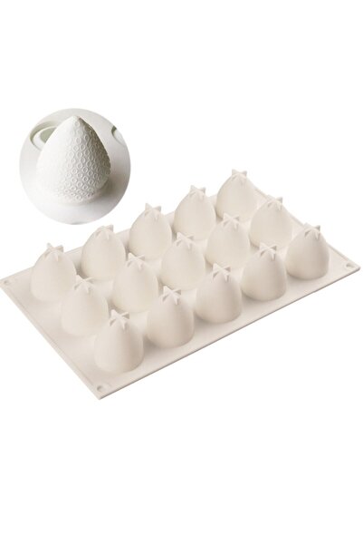 Genel Markalar Çilek Desenli Silikon Kek Jöle Sabun Çikolata Mum Kek Kalıbı