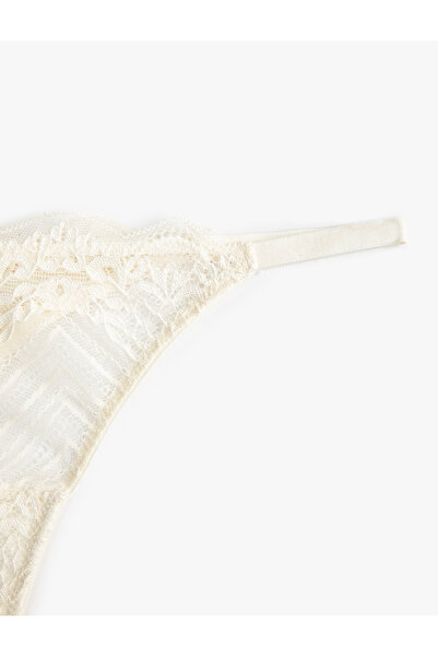 Koton Spitzen-String-Höschen mit Blumenmuster