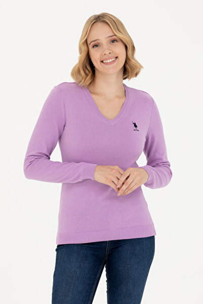U.S. Polo Assn. Жіночий светр Lila V-подібним вирізом Basic 50269014-VR034