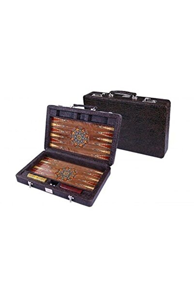 Genel Markalar Tavla Elit  Sedef Tavla Kilitli Deri Tavla Set