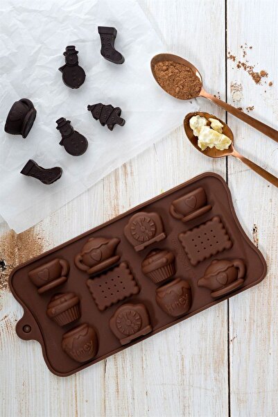 Tinky Winky Çay Saati Desenli Silikon Çikolata, Kek , Muffin, Dondurma Kalıbı...