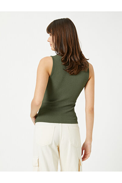 Koton Αθλητής με ψηλό γιακά μισό φερμουάρ Αμάνικο