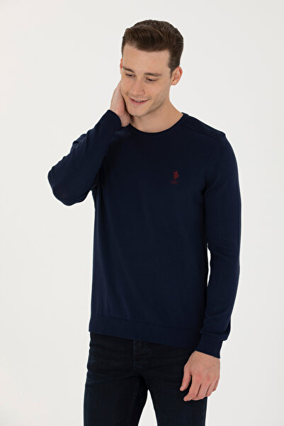 U.S. Polo Assn. Férfi sötétkék alap pulóver 50269003 -VR033