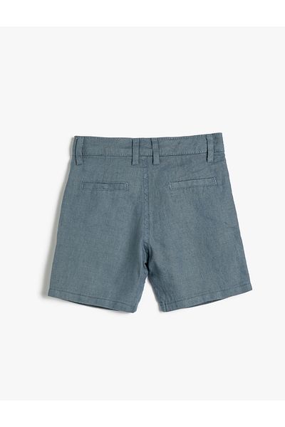 Koton Pantaloni scurți de in nasturi cu buzunare