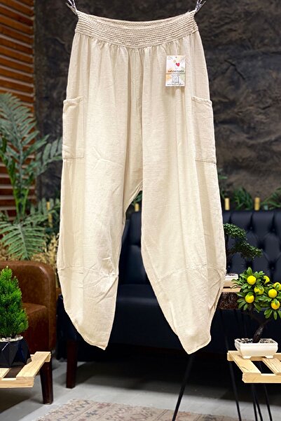 sahnemoda Pantaloni de in cu spate jos cu buzunare laterale