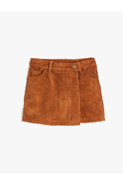 Koton Shorts Skirt Corduroy Pocket