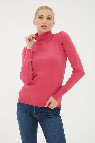Fashion Friends Pulover cu guler rotit Fuchsia