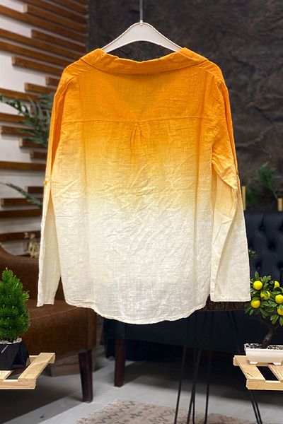 sahnemoda Cămașă pe jumătate cu nasturi cu guler cu model batik