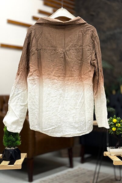 sahnemoda Риза с яка и половин копчета с батиков мотив