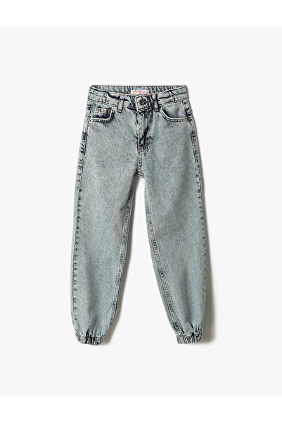 Koton Jogger Jeans Pocketed Cotton - Jegging Jeans with Adjustable Elastic Waist