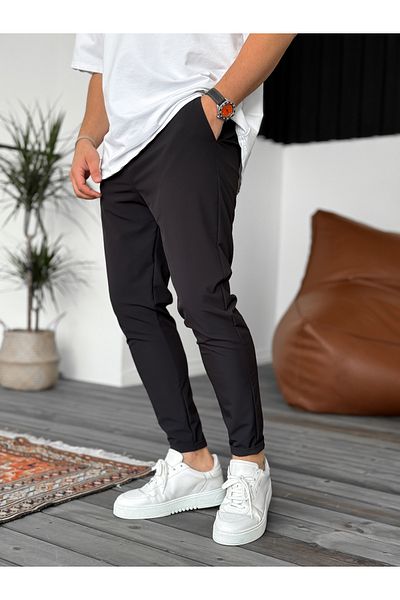 BYBASICMAN Black Slim Fit Parachute Layered Trousers Ke-5039